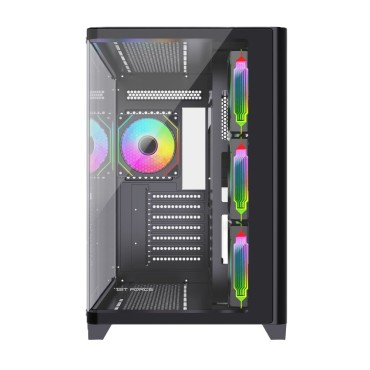 Bit Force CUBE ARGB-TGC-PWM4 Gaming Midi Tower ATX kućište bez napajanja, crno