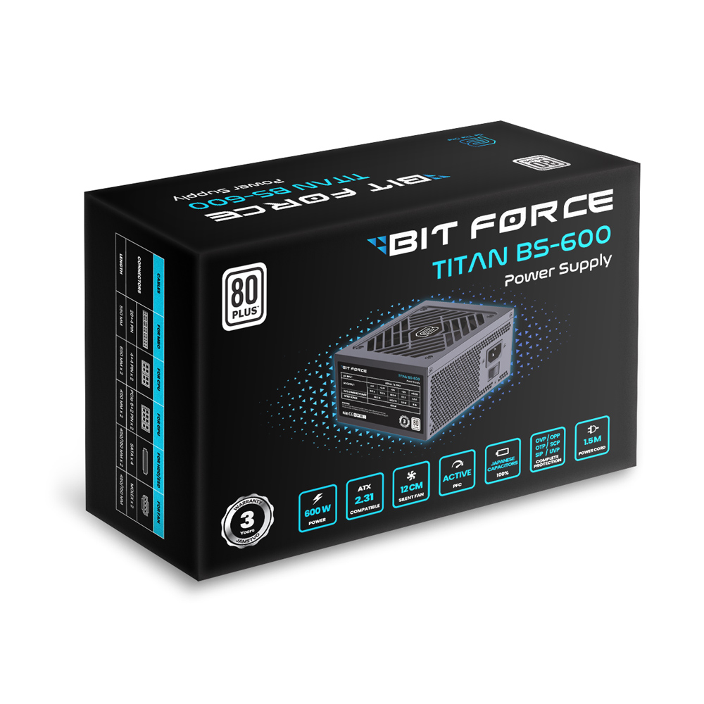 BIT FORCE napajanje 600W 80+ TITAN BS-600 ATX2.31 - Slika 2