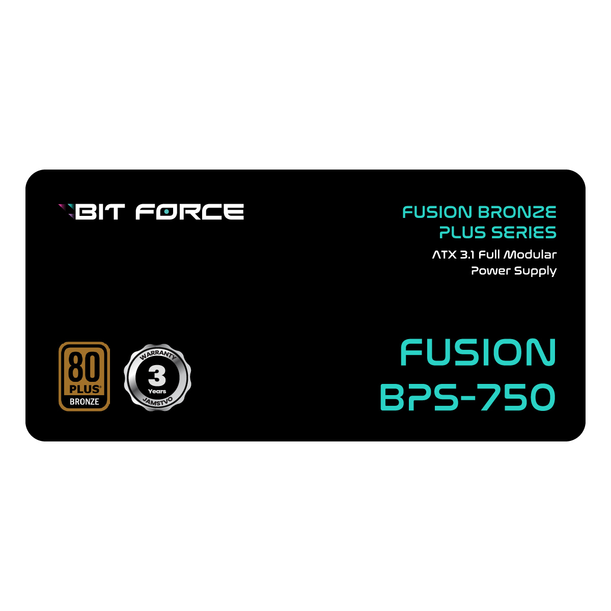BIT FORCE napajanje 750W 80+ BRONZE FUSION BPS-750 modularno, ATX 3.1, PCI-E 5.1 - Slika 7