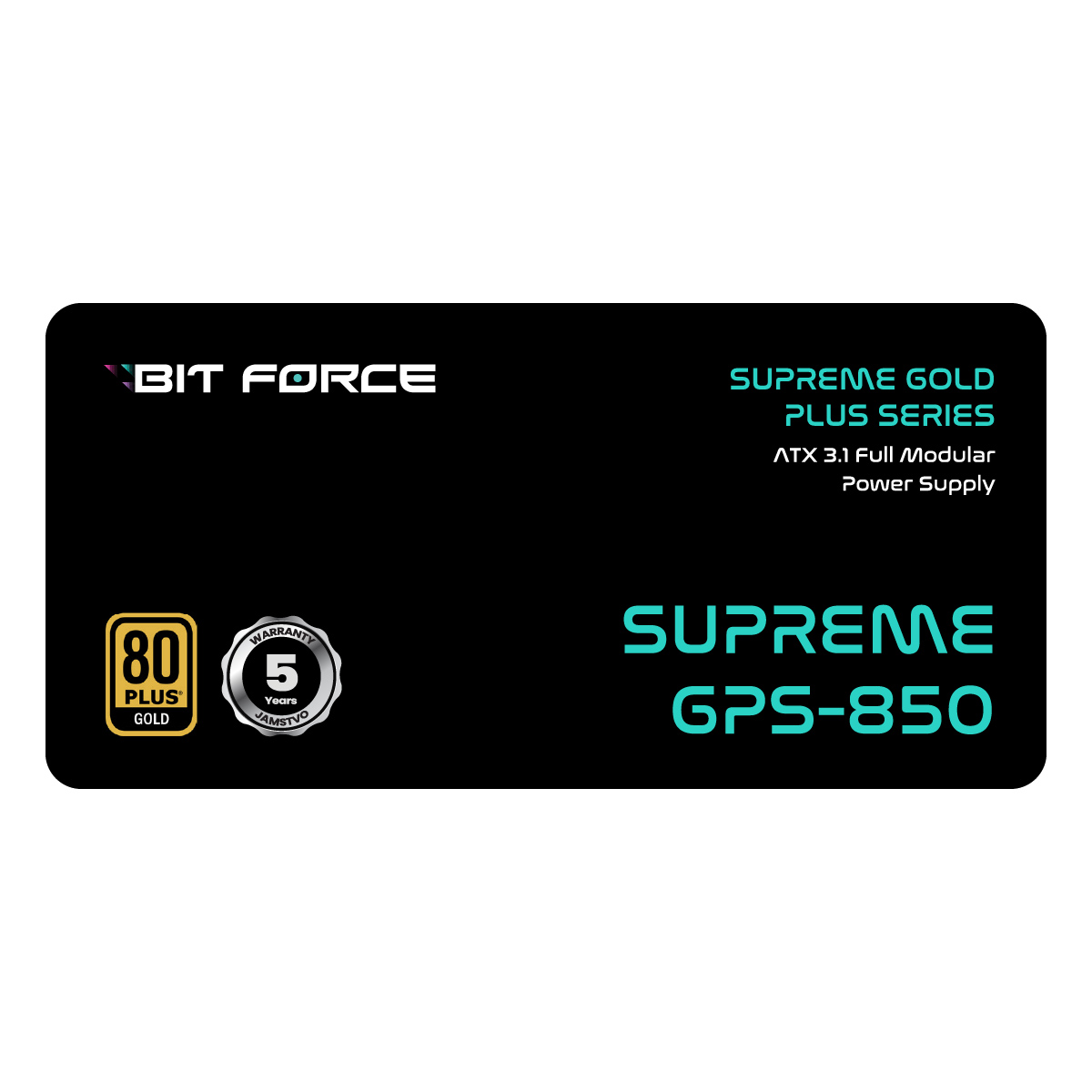 BIT FORCE napajanje 850W 80+ GOLD SUPREME GPS-850, modularno, ATX 3.1, PCI-E 5.1, FDB - Slika 7