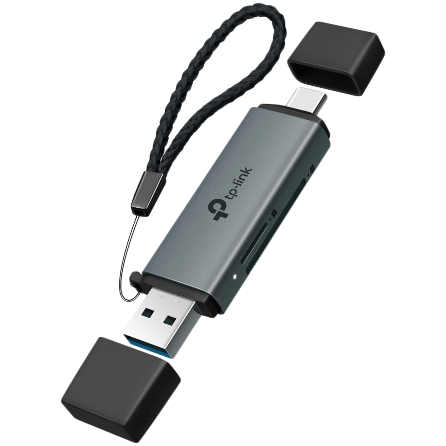 TP LINK USB 3.0 Type-C&A to SD & microSD 3.0 Card Reader, UA430D