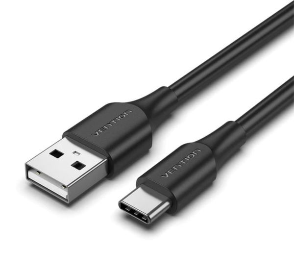 Vention USB 2.0 A Male to C Male 3A Cable 1m, Black