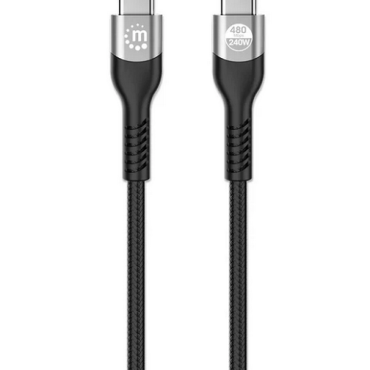 Manhattan kabel USB-C, M/M, PD3.1,240W,480Mbps,2m