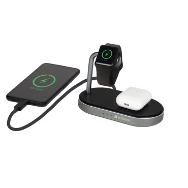Verbatim WCS-02 stalak za punjenje 3u1 Qi/MFi Wireless + QS kabel + Apple Watch