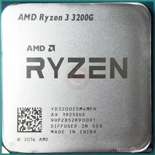 AMD Ryzen 3 3200G (3.6/4.0 GHz) Socket AM4, 6MB cache, 65W, Radeon Vega Graphics, tray