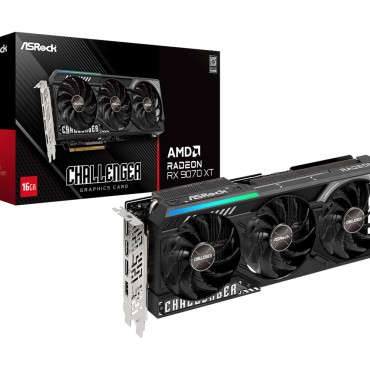 Asrock Radeon RX 9070 XT Challenger 16GB GDDR6, PCIe 5.0x16, 1×HDMI/3×DP