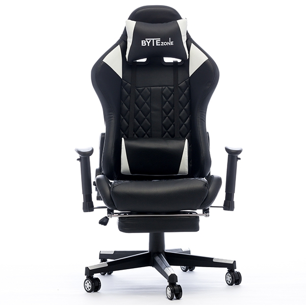 Gaming chair Bytezone CARBON, massage cushion / Bluetooth speakers (black) - Slika 2