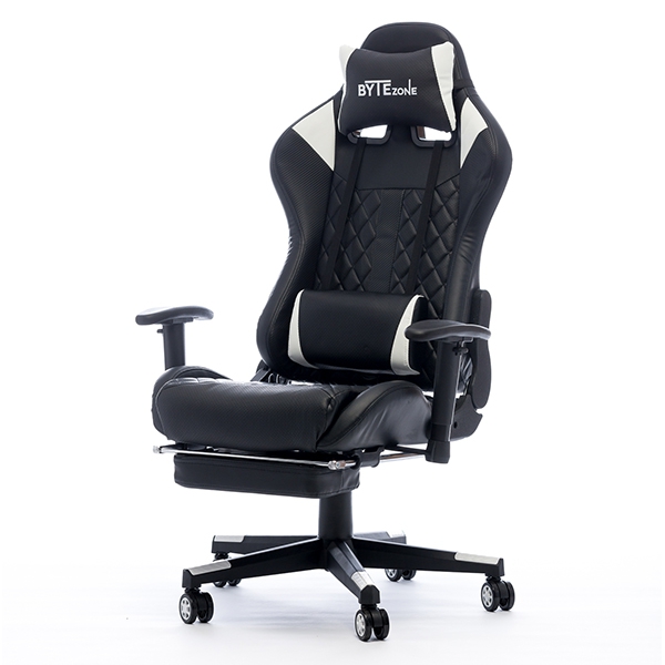 Gaming chair Bytezone CARBON, massage cushion / Bluetooth speakers (black) - Slika 3