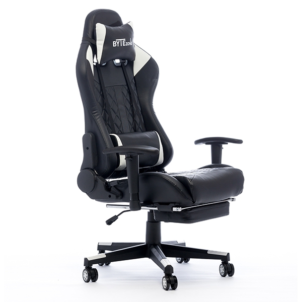 Gaming chair Bytezone CARBON, massage cushion / Bluetooth speakers (black) - Slika 8