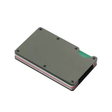 Ds009247 Metalni Novcanik S Rfid Zastitom Dark Green
