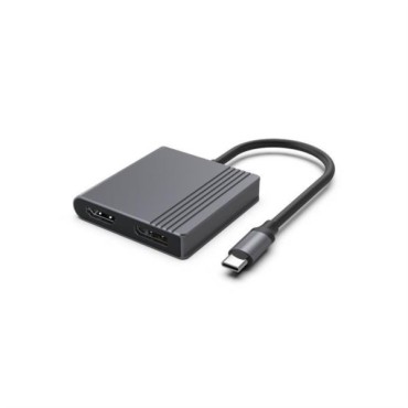 Gembird USB-C to HDMI DP adapter, 4K 60Hz, black