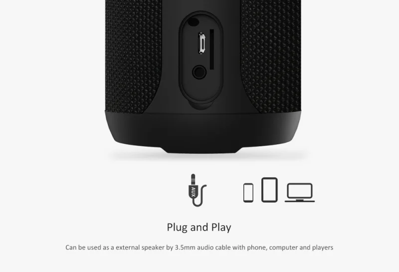 Remax Portable Waterproof Wireless Speaker Rb M28 Black