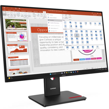 Monitor Lenovo T27-40 FHD IPS, HDMI, DP, VGA, USB-C, pivot