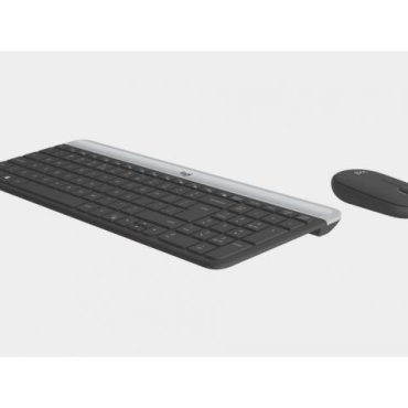 Logitech MK470 Slim bežična tipkovnica+miš, USB, crna (920-009264)