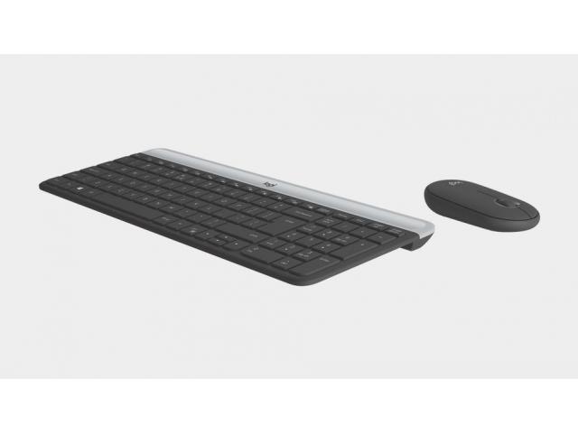Logitech MK470 Slim bežična tipkovnica+miš, USB, crna (920-009264)