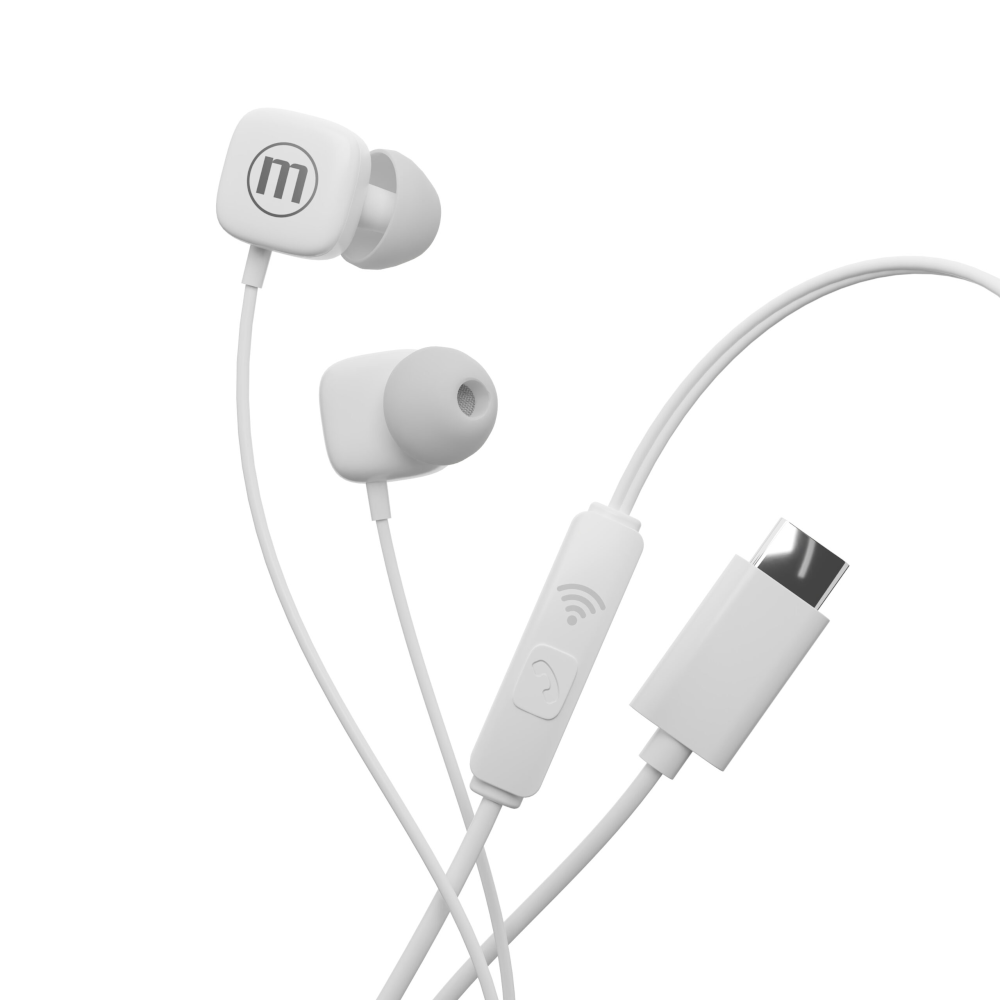 Maxell SQUARE+ USB-C slušalice, bijele - Slika 2