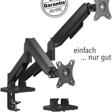 Transmedia Flexible dual monitor mount with spring system