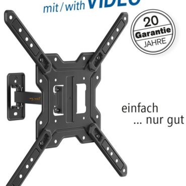 Transmedia Highly flexible TV wall bracket, 23" - 65", Black