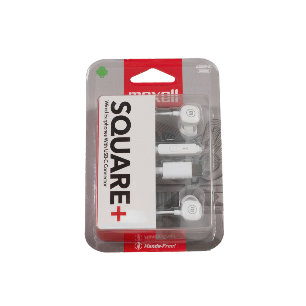 Maxell SQUARE+ USB-C slušalice, bijele - Slika 3