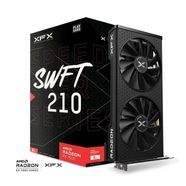 XFX AMD Radeon RX 7600 Speedster SWFT 8GB GDDR6/128-bit, PCIe 4.0, 1× HDMI/3× DP