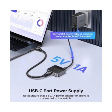UGREEN razdjelnik video HDMI 2.0 na USB C, 4K@60Hz, crni