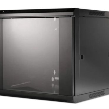 Intellinet 19" Wallmount Cabinet, 9U, 600 mm (23.6 in.) Depth, Black