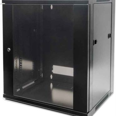 Intellinet 19" Wallmount Cabinet, 12U, 600 mm (23.6 in.) Depth, Black