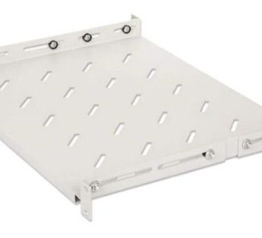 Intellinet 19" Shelf with Variable Rails for Fixed Mounting, Shelf Depth 350 mm, Gray