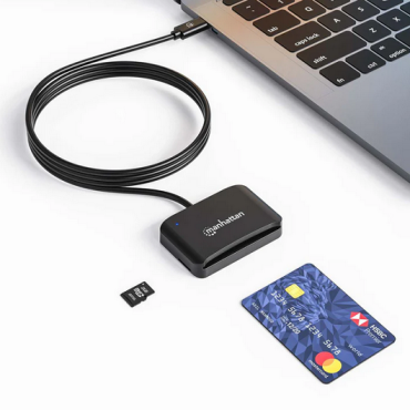 Manhattan USB-C čitač microSD/pametnih kartica