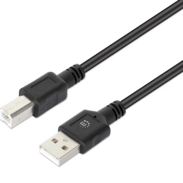 Manhattan kabel za printer USB2.0 AM/BM, 2m, crni