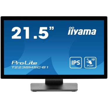Monitor Iiyama LED T2238MSC-B1 21.5” 10pt Optical Bonded PCAP touchscreen IPS 1920 x 1080 600 cd/m² 5ms stylus, T2238MSC-B1