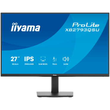 Monitor Iiyama LED XB2793QSU-B1 27" 2560 x 1440 75Hz IPS 350cd 1ms HDMI DP USB HUB height, XB2793QSU-B1
