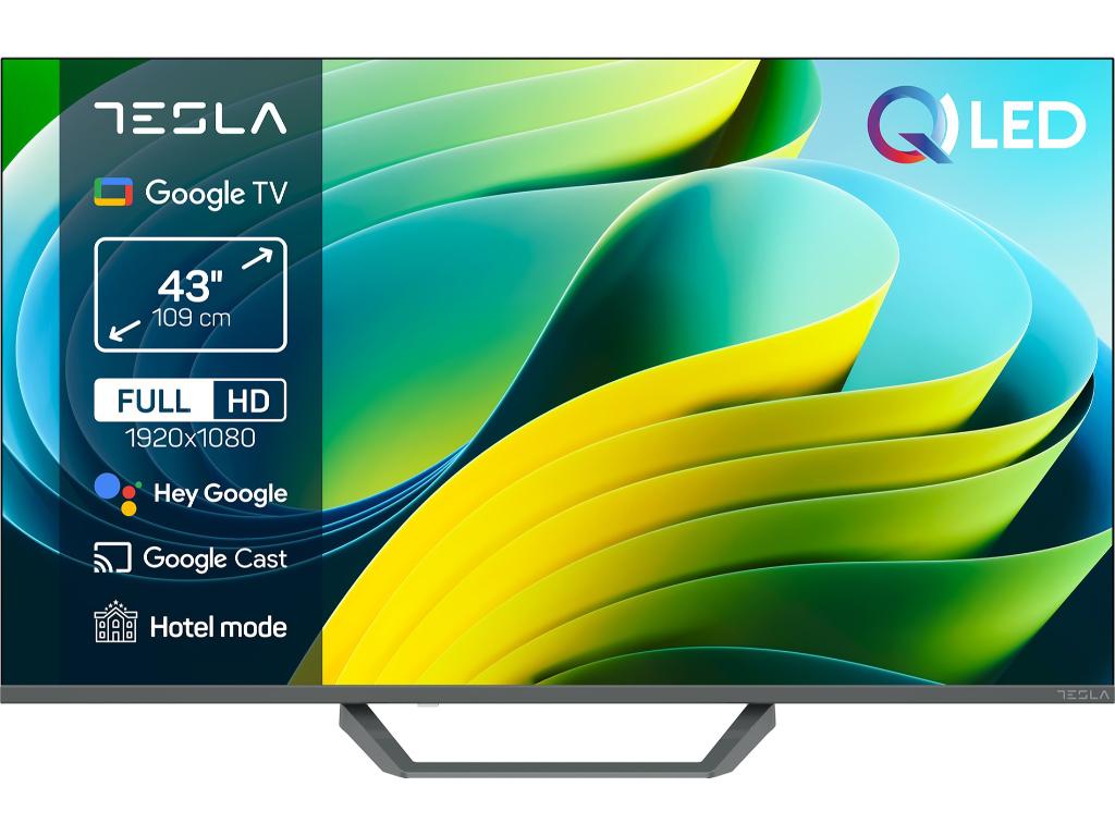 TV Tesla Q43E665GFS, 43″ QLED, Google TV, FHD, 109cm, 60Hz