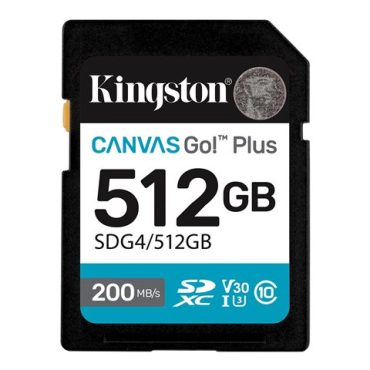 Kingston 512GB SDXC Canvas Go Plus Gen4, SDG4/512GB