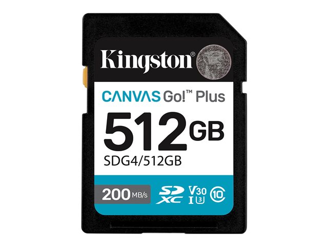 Kingston 512GB SDXC Canvas Go Plus Gen4, SDG4/512GB