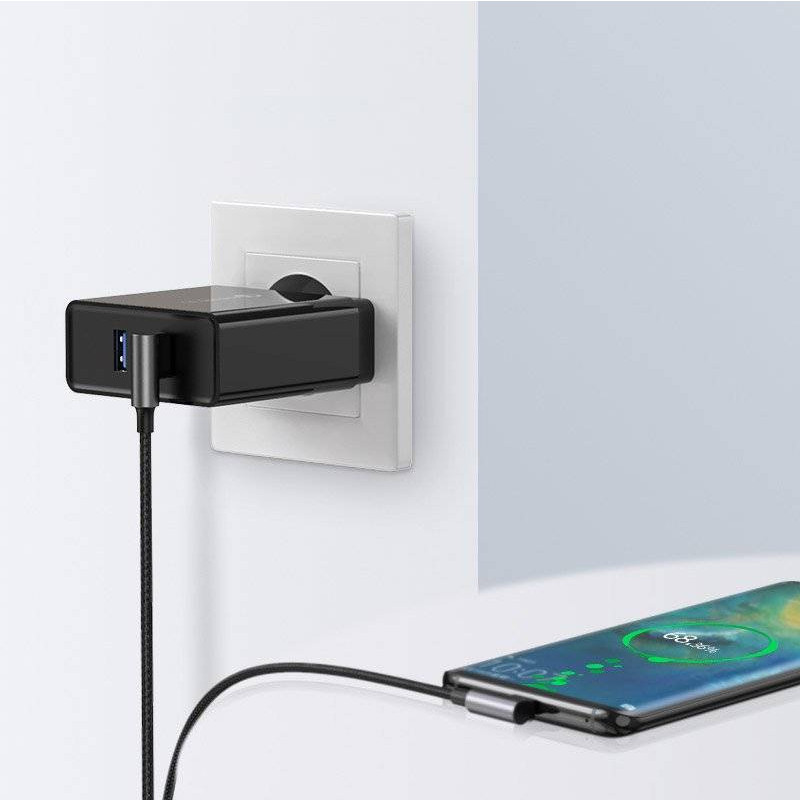 UGREEN USB-C (M) na USB-A (M), kutni 90°, 3A, pleteni kabel MFi, crni, 2.0m - Slika 21