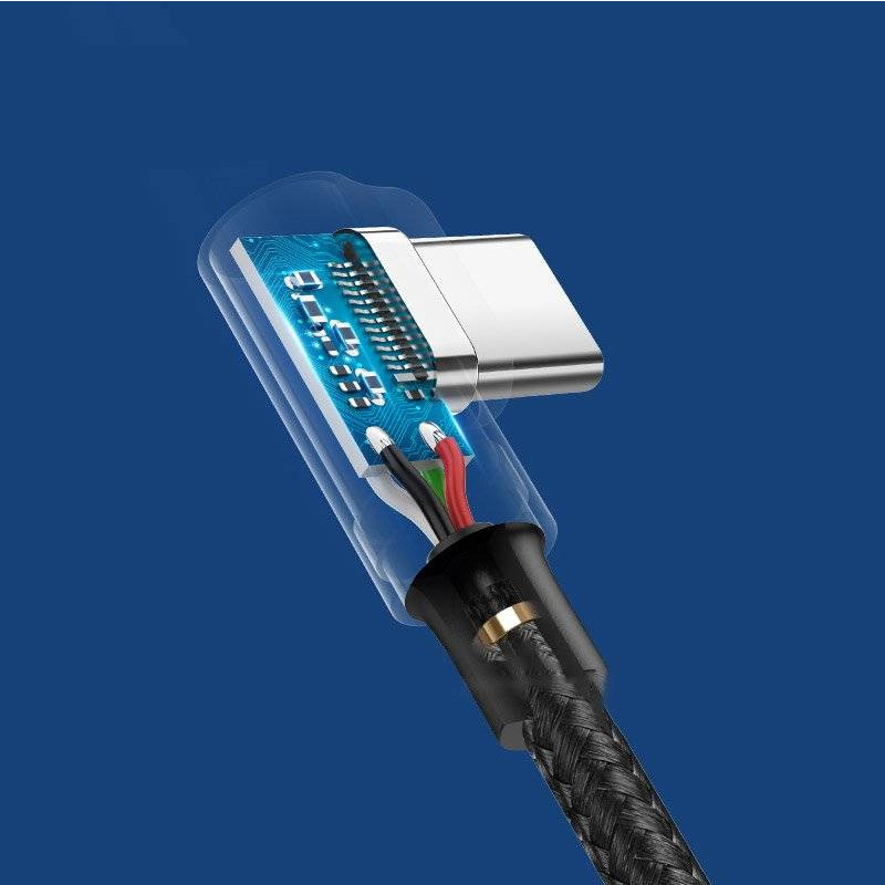 UGREEN USB-C (M) na USB-A (M), kutni 90°, 3A, pleteni kabel MFi, crni, 2.0m - Slika 22