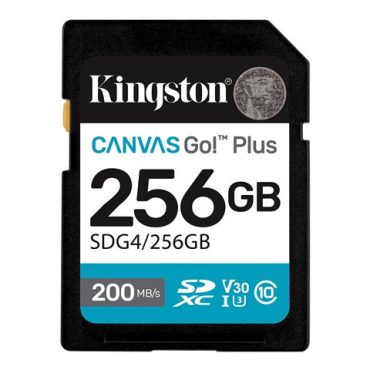 Kingston 256GB SDXC Canvas Go Plus Gen4, SDG4/256GB