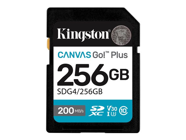 Kingston 256GB SDXC Canvas Go Plus Gen4, SDG4/256GB