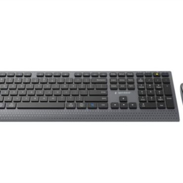 Gembird Dual-mode slim wireless desktop set, 2.4G BT, US layout