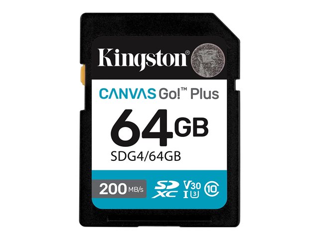 Kingston 64GB SDXC Canvas Go Plus Gen4, SDG4/64GB